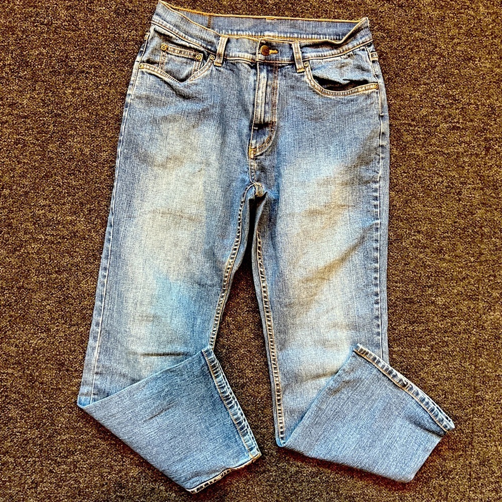 L.L. Bean Denim Jeans Women's 10P Petite Blue 5-Pocket Straight Leg Mid Rise